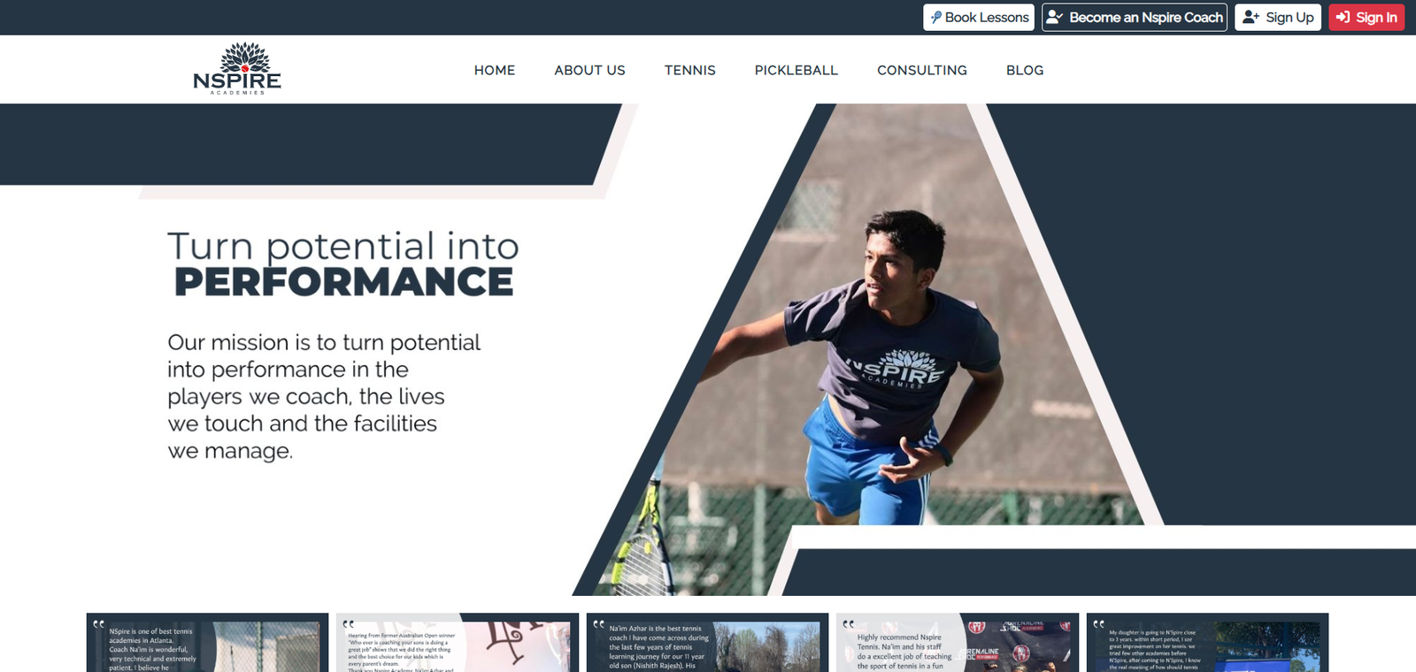 Nspire Tennis App